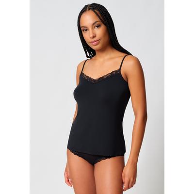 Unterhemd SKINY "Advantage Modal Lace", Damen, Gr. 40, N-Gr, schwarz, Obermaterial: 93% Modal, 7% Elasthan, unifarben, Unterhemden Unterhemd