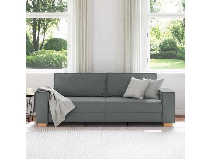 Autumn sale élégant Canapé 3 places - avec accoudoirs - 100 % polyester - Gris foncé 180 cm Tissu Home297230