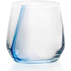 Breeze Becher aus transparentem Glas mit blauer Tönung cl 37