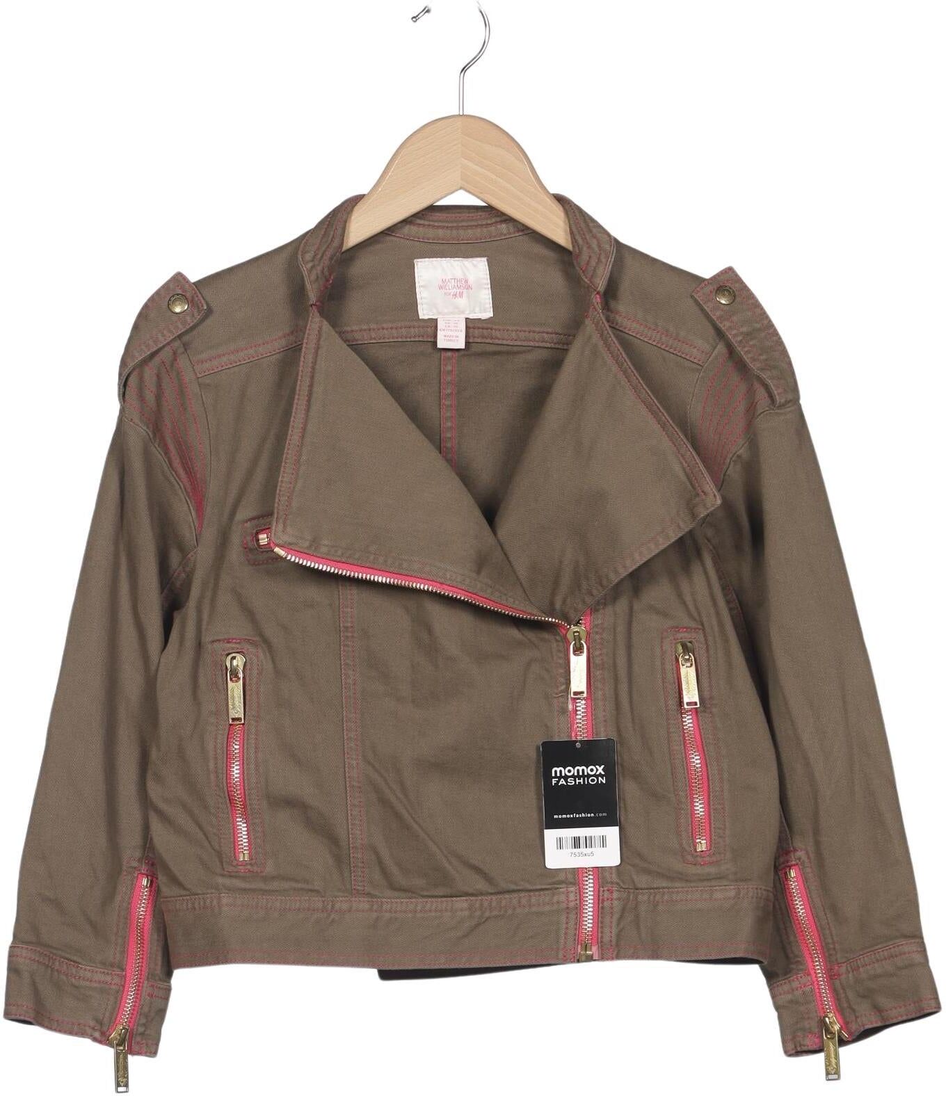 H&M x Matthew Williamson Damen Jacke, Grün, Gr. EU 40, Elasthan / Baumwolle - Second Hand