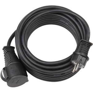 Brennenstuhl Verlängerungskabel 1167820, für außen IP44, Schutzkontakt, Kabelytp H07RN-F aus Gummi, schwarz, 25 m