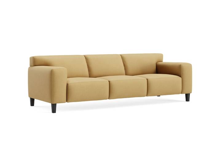 Elegantes Sofa Vada Leder senf B 260 cm T 94 cm - Möbel Konfigurator: Traummöbel individuell zusammenstellen - Sofa