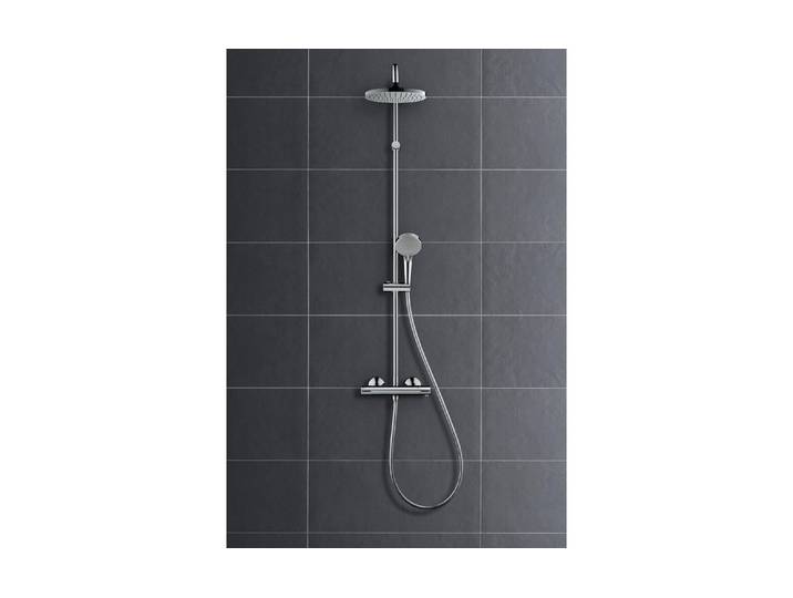Duschsystem HANSGROHE, chrom, Kunststoff, Brausegarnituren, Duschsystem, 20cm, mit Thermostat