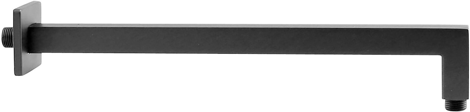 Tecnomat BRACCIO SOFFIONE DOCCIA TECOM SQUARE L 350 mm M1/2 OTTONE FINTURA NERO OPACO