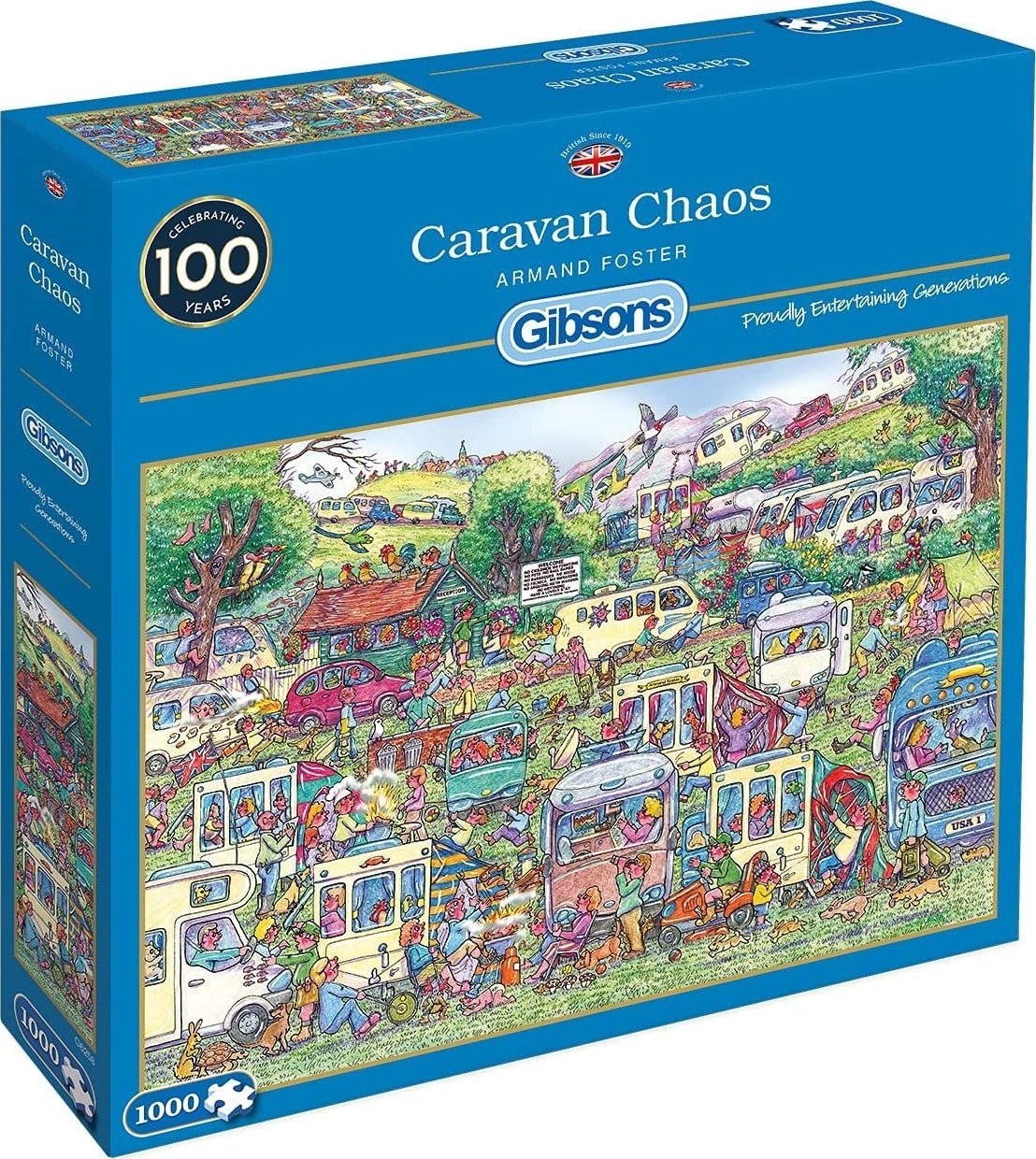 Gibsons Puzzel Chaos in de Campers 1000 stukjes