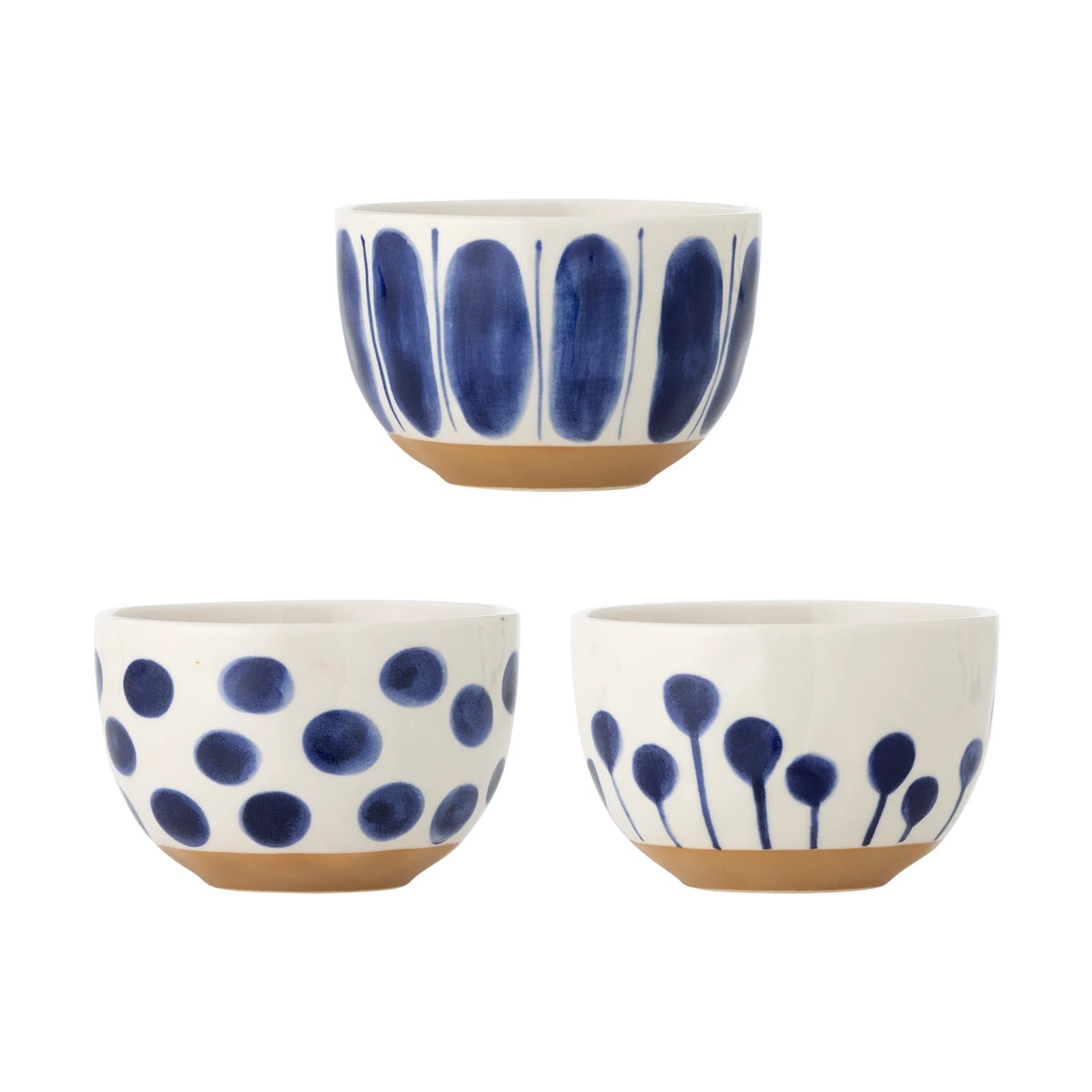 Bloomingville Linora schaal 3-delig Blauw 58 cl