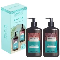 Arganicare, Beauty Geschenkset, Argan Shampoo And Conditioner Set 2023 (Haarpflege Set)