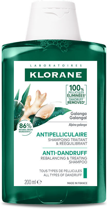 Klorane Galanga shampoo anticaspa para couro cabeludo 200 ml