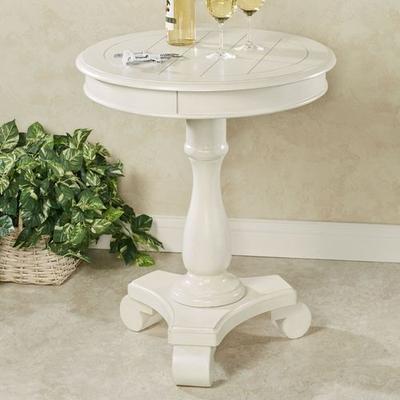 Touch of Class Bellview Pedestal Table Whitewash , Whitewash
