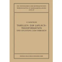Tabellen zur Laplace-Transformation und Anleitung zum Gebrauch, Fachbücher von Gustav Doetsch