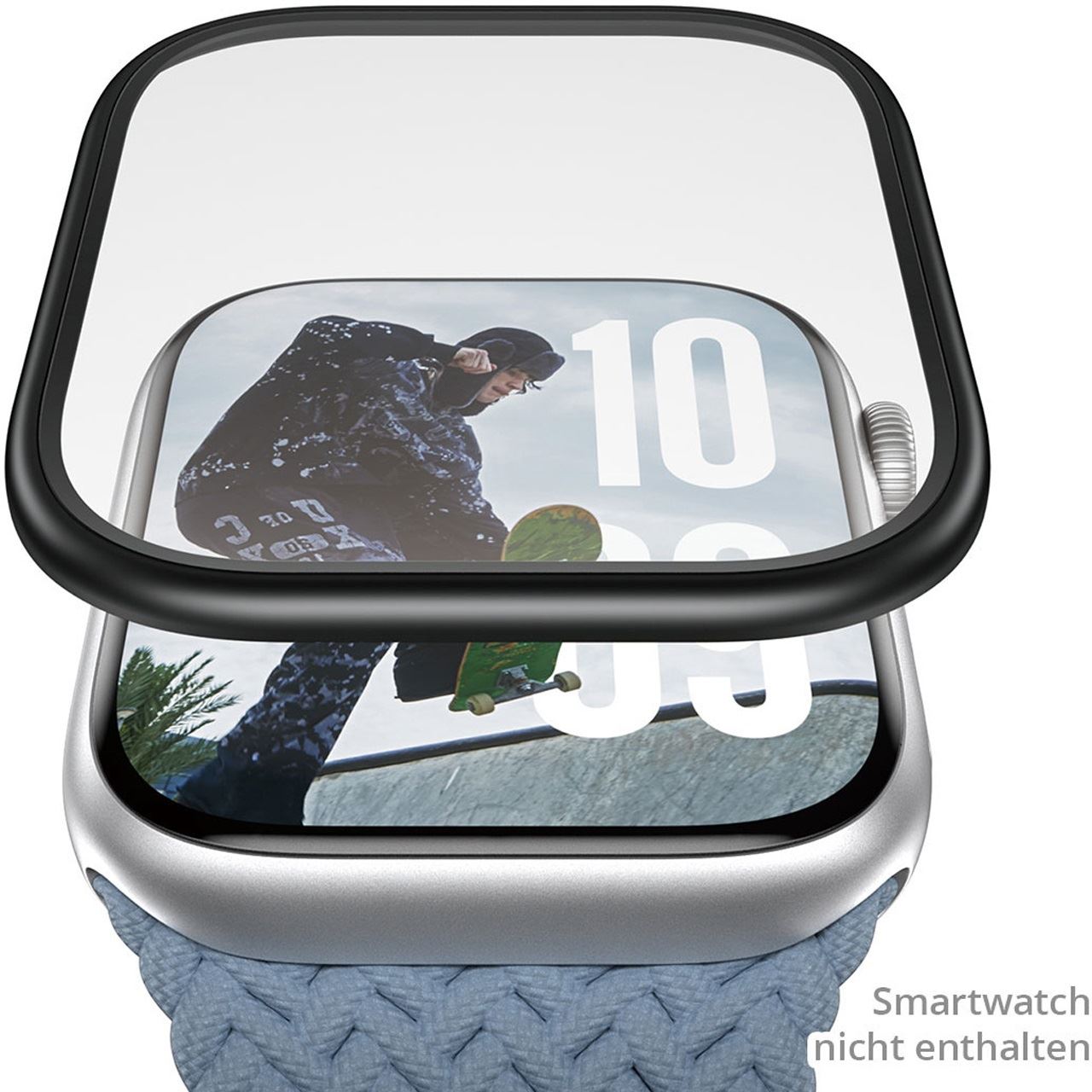 PanzerGlass Screen Protector w. black Metal Frame Apple Watch 42mm