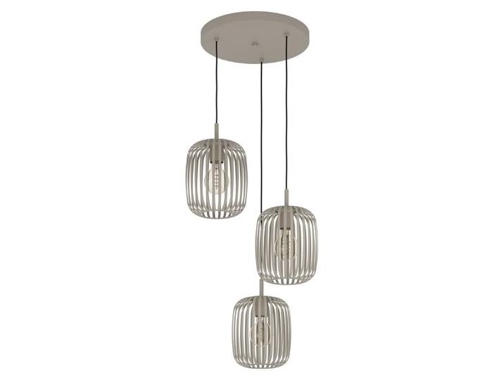 Suspension - couleur sable - 46 x 110 cm - métal - 3 ampoules