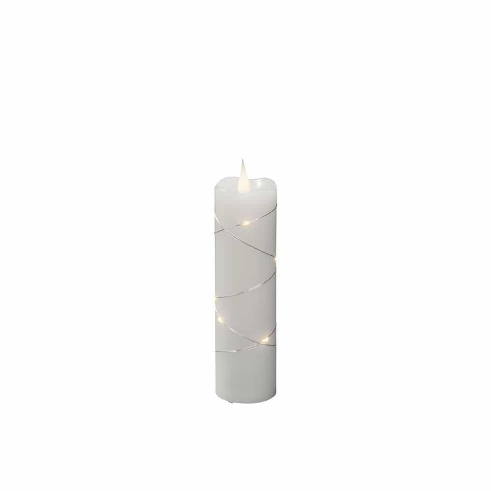 Konstsmide LED 2100 K Warmweiß Batterie 1826-190 LED Echtwachskerze (Weiß)