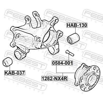 FEBEST Radnabe 2282nq52wdrm Hinterachse für HYUNDAI