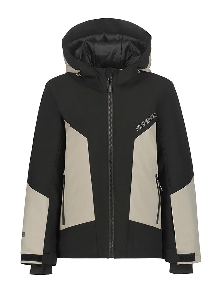 Icepeak Ski-/ Snowboardjacke "Langdon" in Schwarz/ Beige - 128