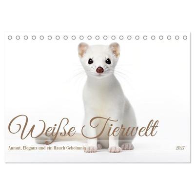 Weiße Tierwelt (Tischkalender 2027 DIN A5 quer), CALVENDO Monatskalender