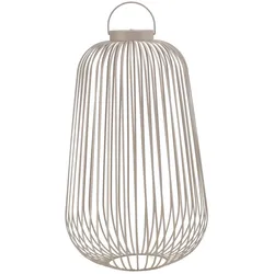 La Casa »Lunaro« LED Metalllaterne taupe klein