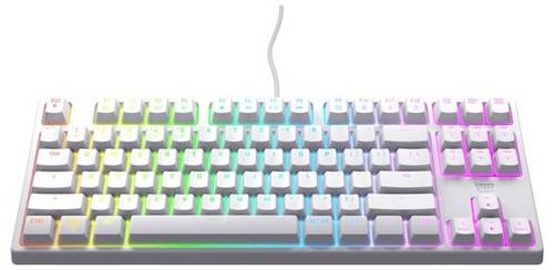 Cherry XTRFY K4V2 TKL Kabelgebunden, USB Tastatur Deutsch, QWERTZ Weiß RGB-Beleuchtung