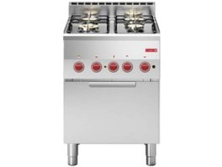 Fourneau à gaz PRO 4 feux vifs sur four électrique GN 2/3 13 800 W 220 V - GAZ