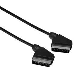 hama 00205081 Scart-Verbindungskabel, Stecker - Stecker, 1,5 m, Schwarz