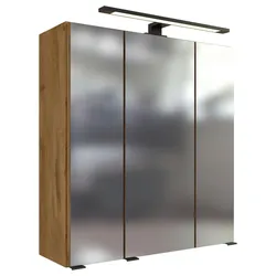 Spiegelschrank Manchester mit LED 3-türig ca. 60x64 cm Eiche