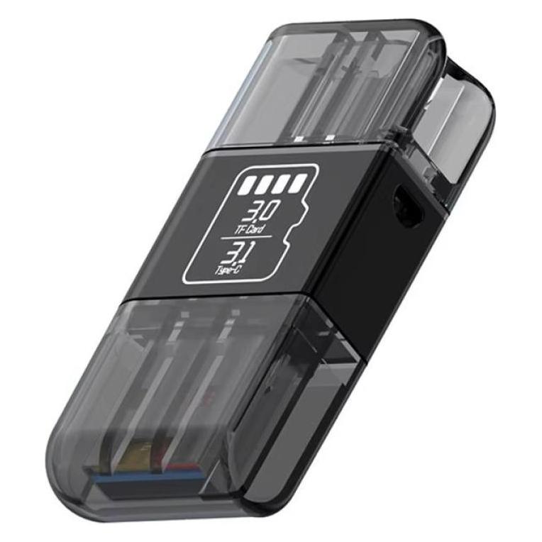 PowerGuard USB-C USB-A OTG to MicroSD Cardreader Photo File Adapter (Micro USB, USB, USB-C) (00034917)