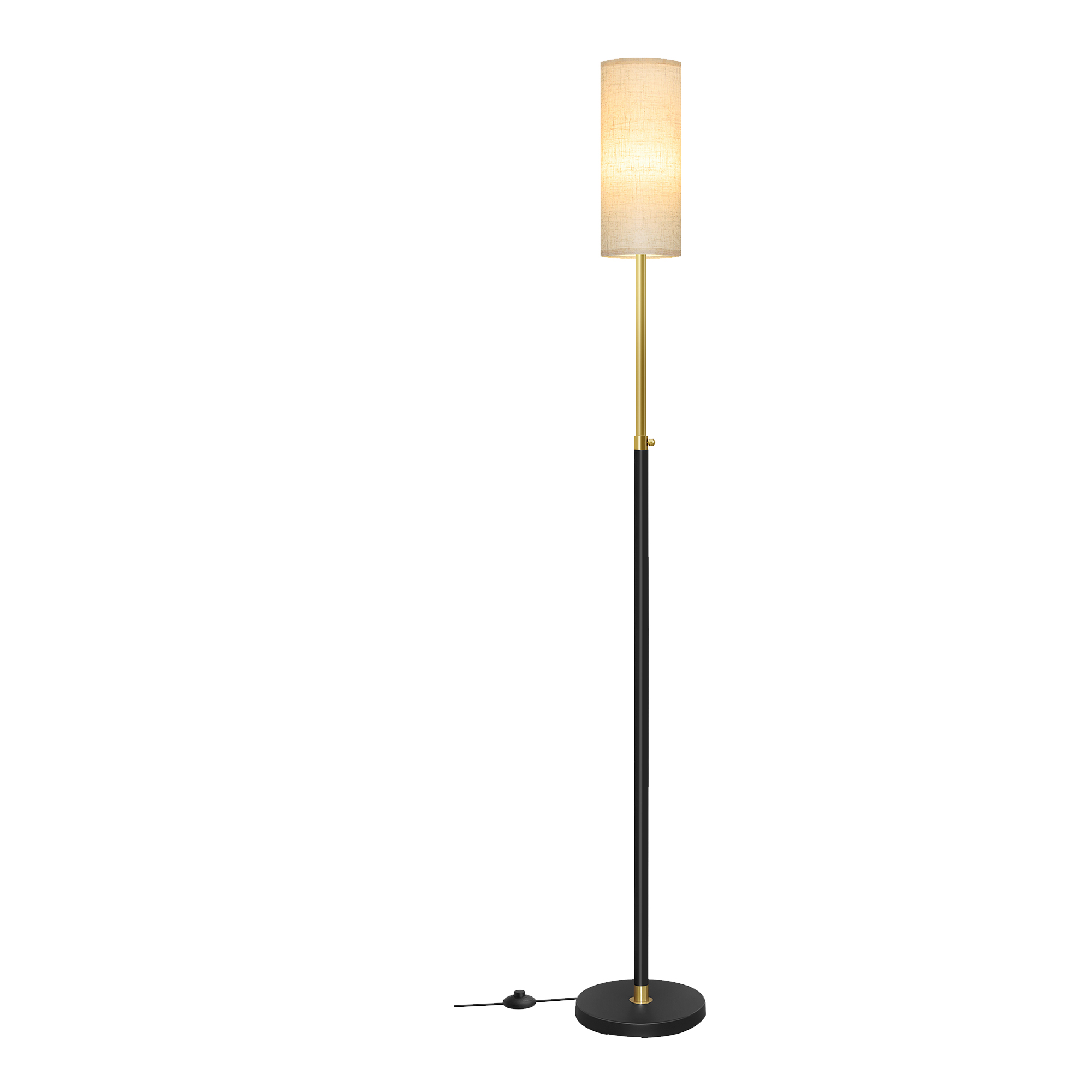 VASAGLE Schwarze höhenverstellbare RGB LED Stehlampe LFLB35222BD02