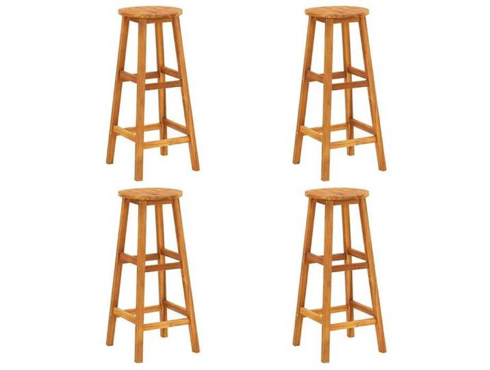 Promotion avril *Tabourets de bar YUYAN Lot de 4 pour patio/extérieur bois d'acacia solide 34x34x76cm 833857