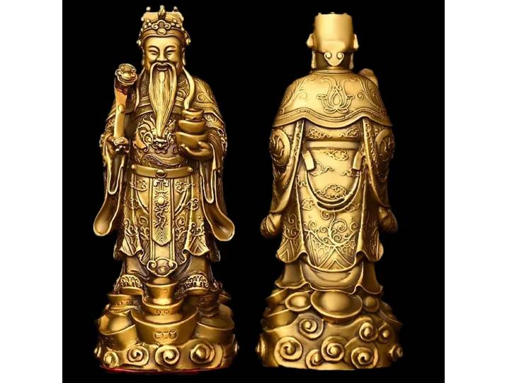 Décor du dieu de la Fortune Yuanbao Ruyi en cuivre de haute qualité, offre spéciale pour la maison et le salon