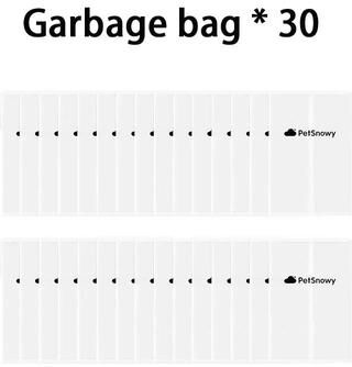 Inspired Living PetSnowy Automatic Cat Litter Box Deodorizing Tablet Refill & Odor Control Kit garbage Bag 30