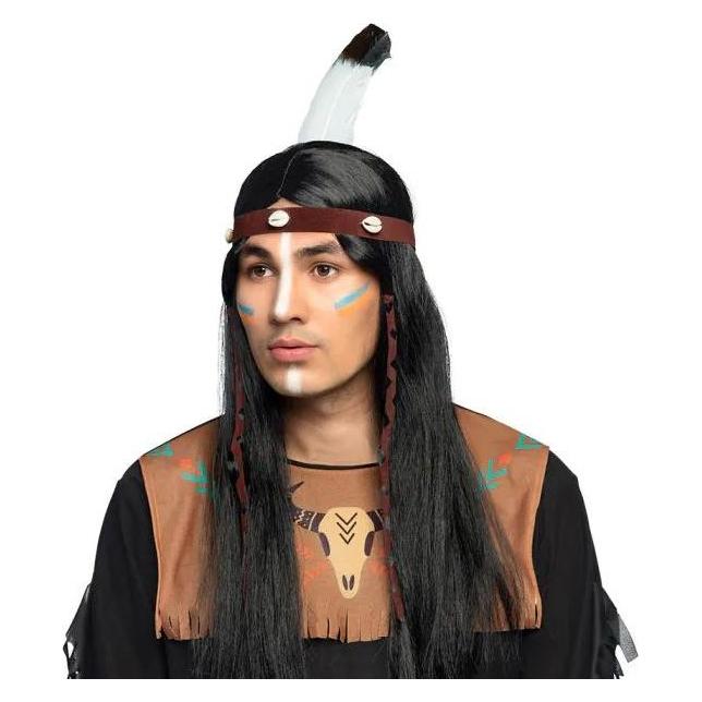 Boland Indianer Perücke: Mit Stirnband Und Feder (10601132)