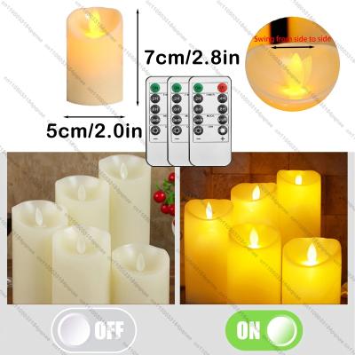 Uplift Picks 10240PCS Flameless Pillar Candles With Remote Control And Flickering LED 7cm With Remote 40 Pcs
