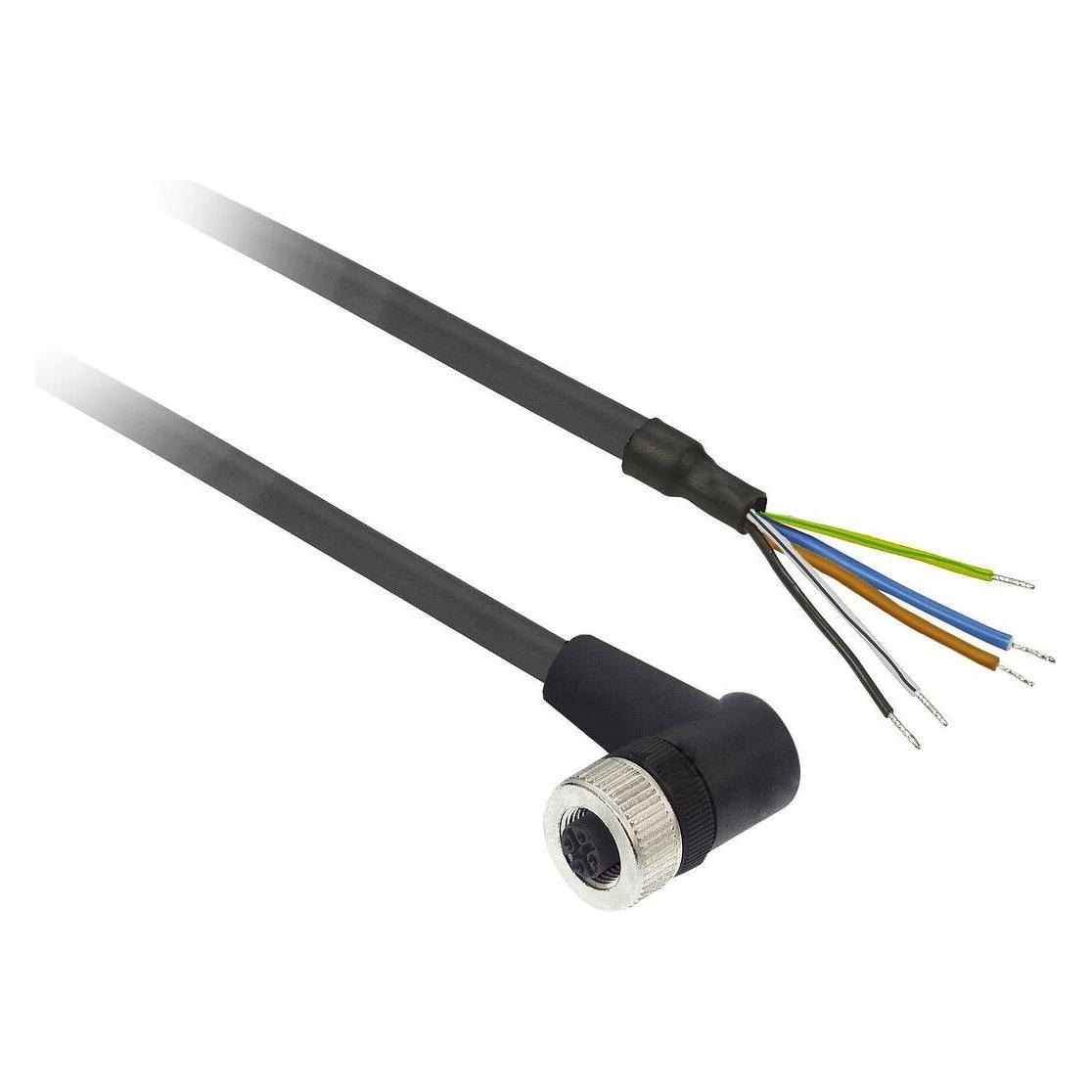 Schneider Electric M12 5-pin Conn Cable, 90 degree, 10m (XZCP1264L10)