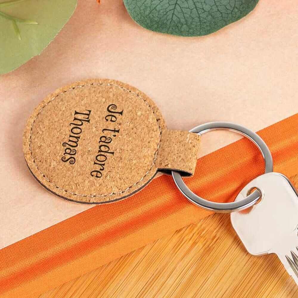 Ocadeau Porte clef rond liege personnalisé