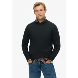 Superdry für Herren. M6110691A Essentials Pullover schwarz (XXL), Lässig, Baumwolle