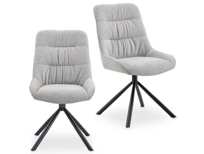 Idimex Esszimmerstühle Libra 2er-Set grau, Grau, Mode, 50x90x60 cm, Esszimmer, Stühle