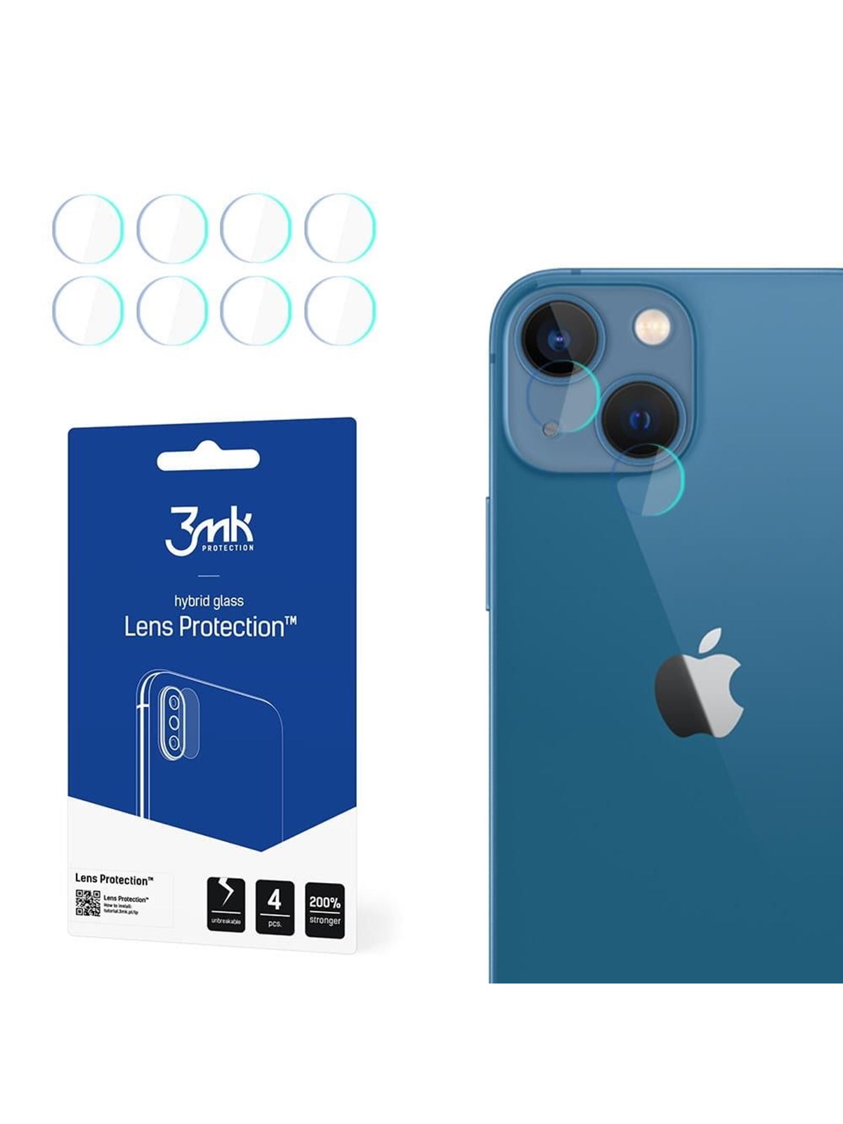 3mk Lens Protection hybrid camera glass for iPhone 13