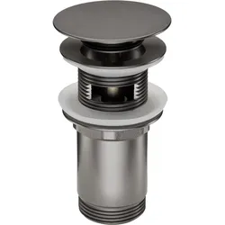 Neuesbad Serie 600 Klick-Klack Ablaufgarnitur, titanium, für Waschtische mit Überlauf NB1NHC_D10U1