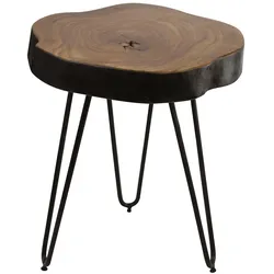 FineBuy Massivholz Sheesham Beistelltisch 35 x 35 cm Wohnzimmertisch Massiv