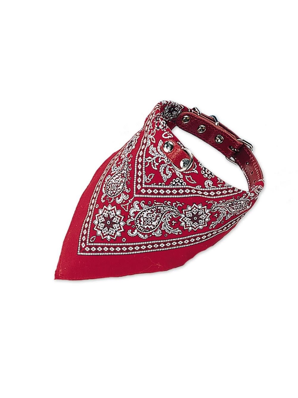 Nobby Lederhalsband m/Halstuch, S, Rot