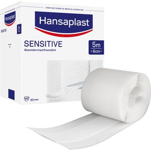 Hansaplast Pflaster Sensitive, 1 Rolle, sensitiv, atmungsaktiv, 5m x 8cm
