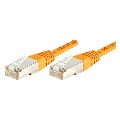 Exertis Connect Patchkabel F/UTP, CAT.6, orange, 50,0 m Patchkabel mit besonders schmalem Knickschutz (CAT6, 50 m) (853355)
