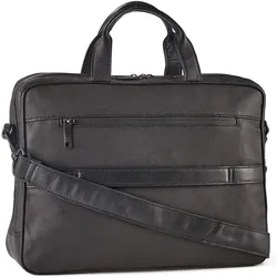 Harbour 2nd City Lights Aktentasche Leder 40.5 cm Laptopfach (17.72"), Notebooktasche, Schwarz