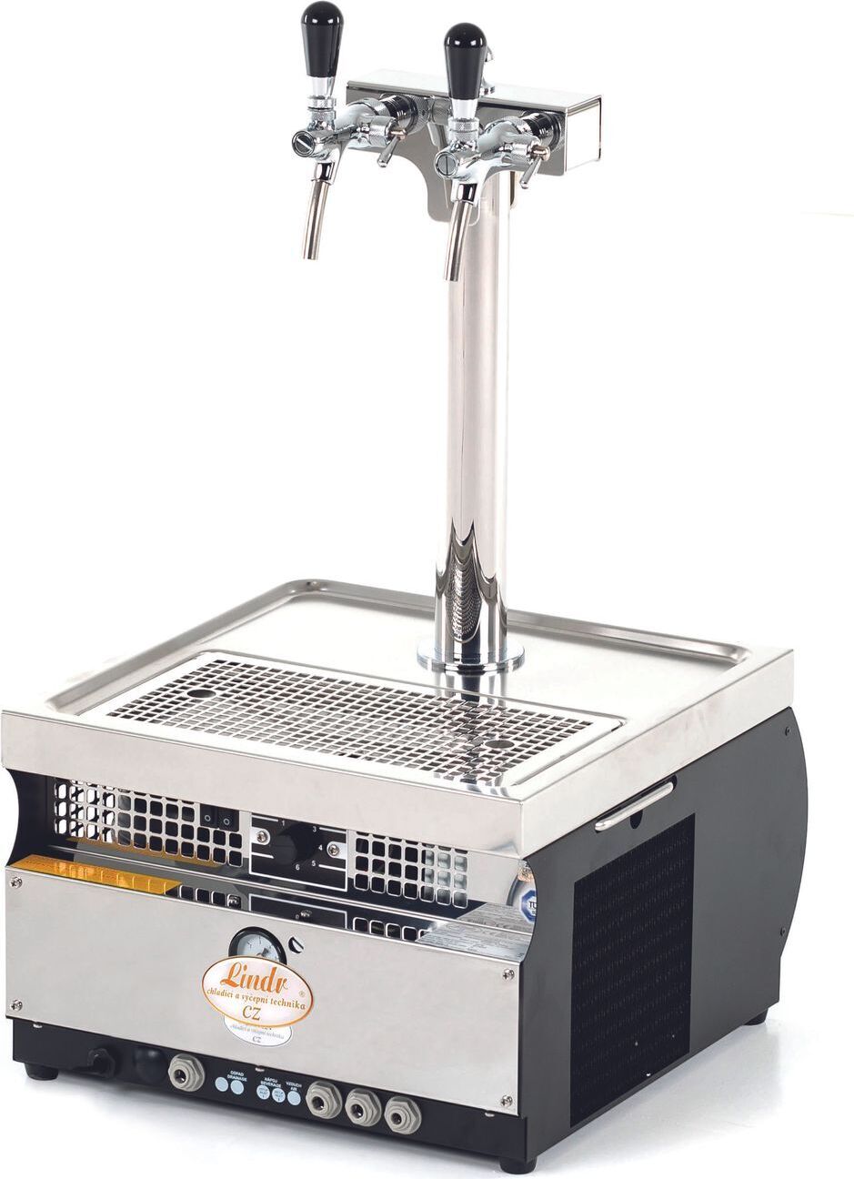 Zapfanlage, Bierzapfanlage Kontakt 55/K Profi, 2-leitig Trockenkühlgerät aus Edelstahl, 50 Liter/h Membranpumpe, Green Line