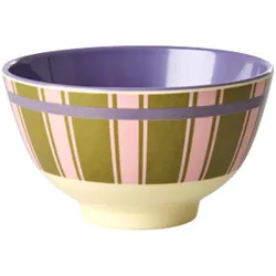 RICE Kleine Melamin Schüssel Stripe Delight, H6 Ø11 cm, 300 ml