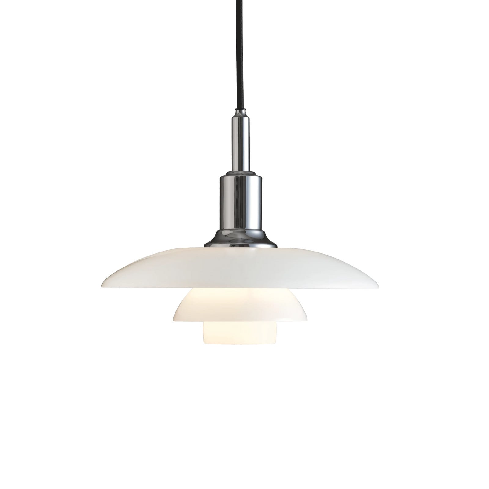 Louis Poulsen PH 3/2 hanglamp chroom en wit