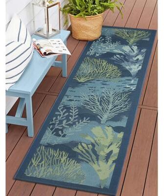 Liora Manne Lush Decor Marina Coral Garden Indoor/Outdoor Rug