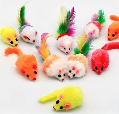 Inspire Essentials Rattle Cat Mouse Toys With Catnip For Indoor Cats a