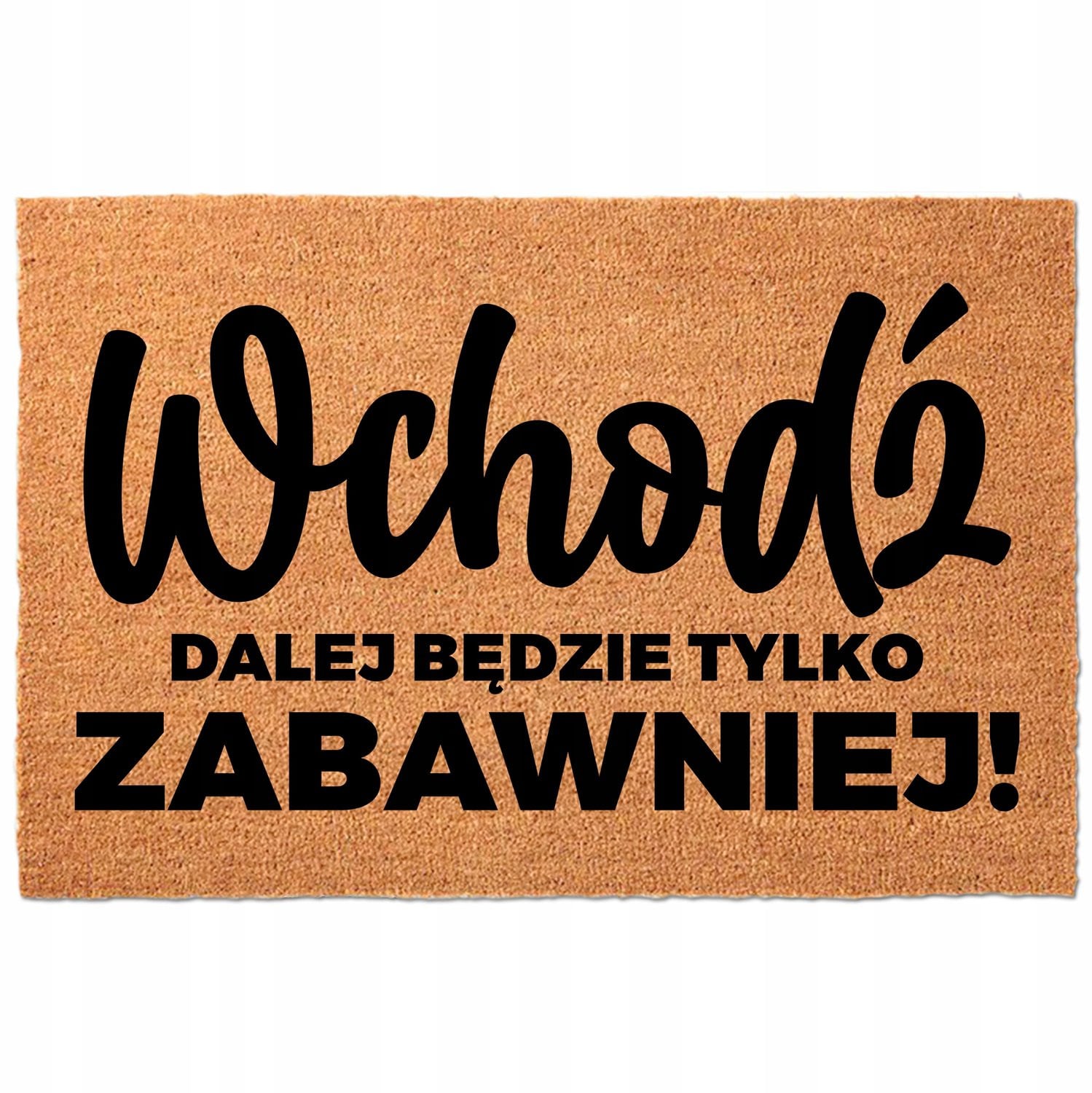 TabPrint Kokos Deurmat met grappige tekst Wchodź