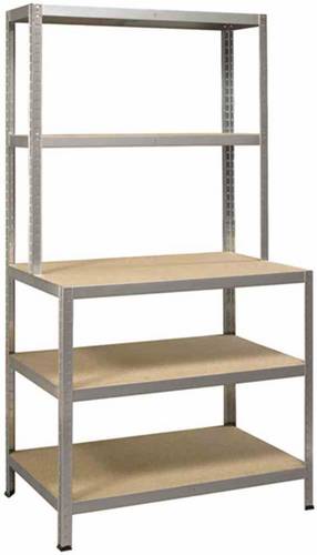 IRONSIDE 100855 Lagerregal-Komplettregal Metall, Holz